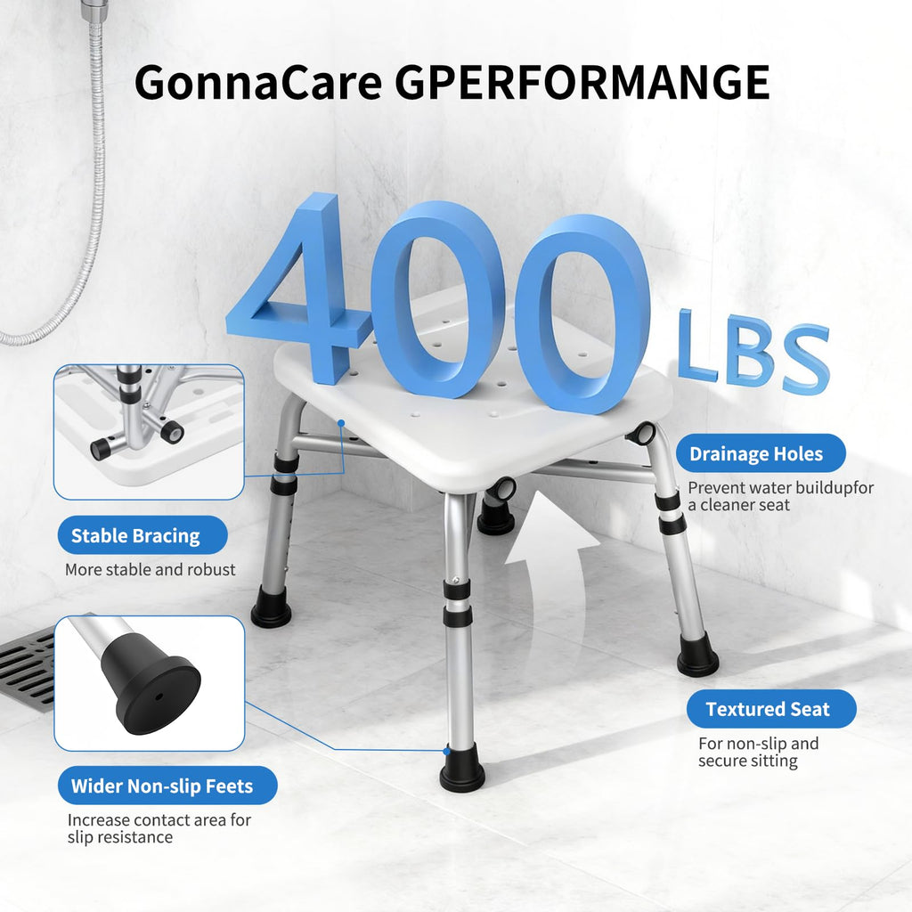 Heavy Duty Shower Chair with Arms and Back W204
