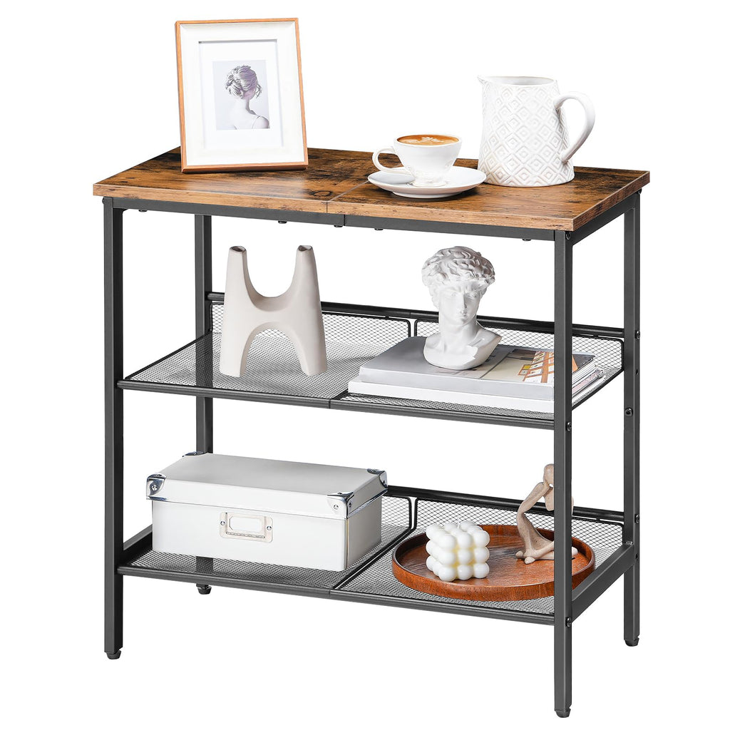 3-Tier Narrow End Table with Adjustable Shelves V831