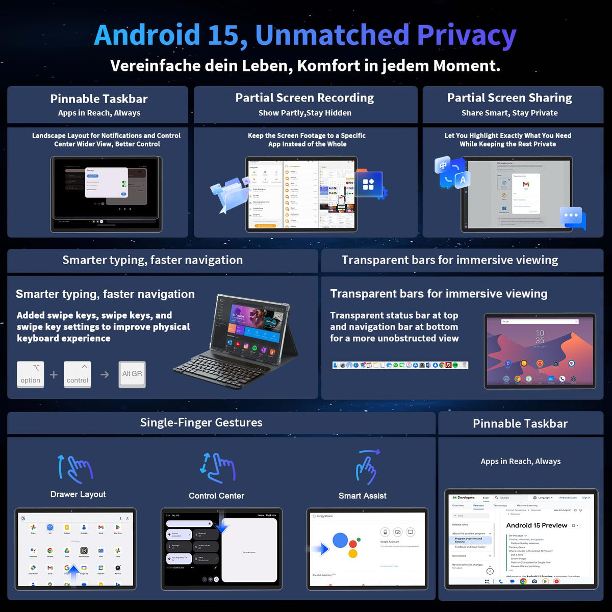 10 Inch Android Tablet with Keyboard G1089
