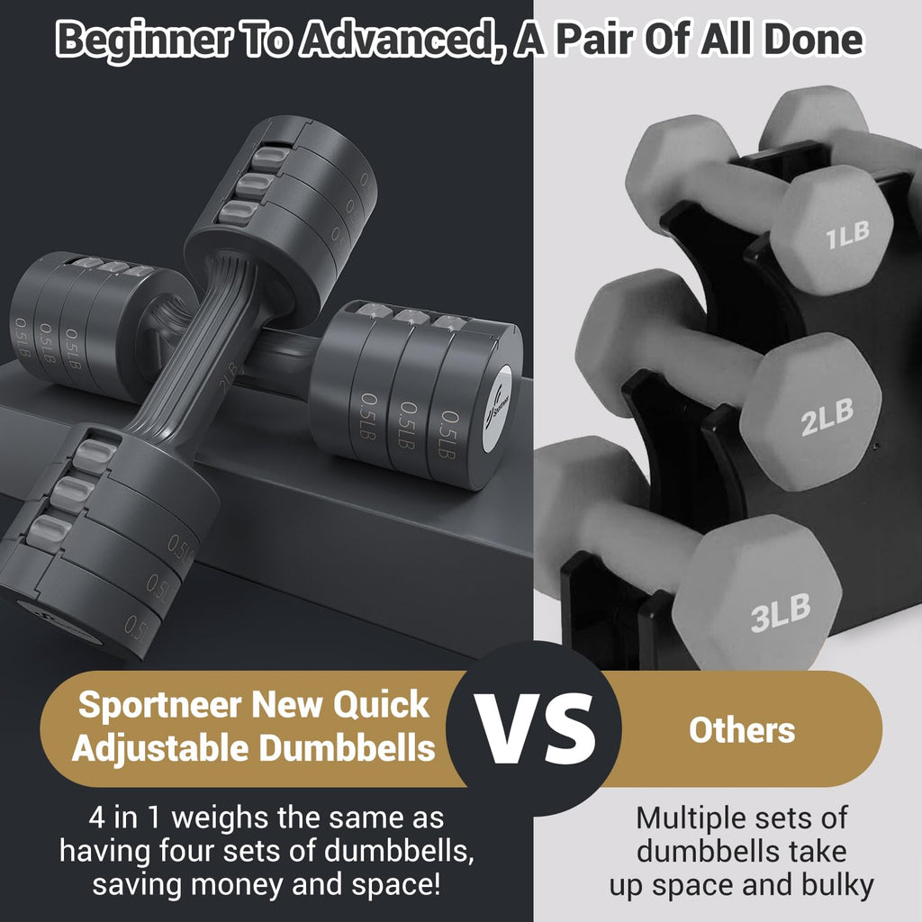 Adjustable Dumbbells Hand Weights Set G3648