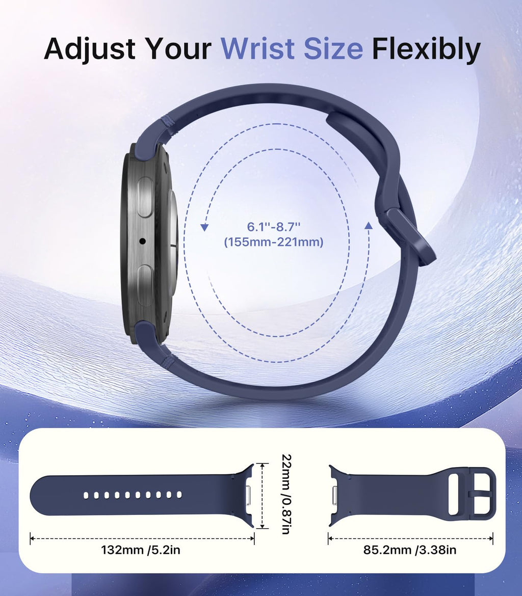Band Compatible with Samsung Galaxy Watch 9 8 40mm 44mm/Classic 46mm M372