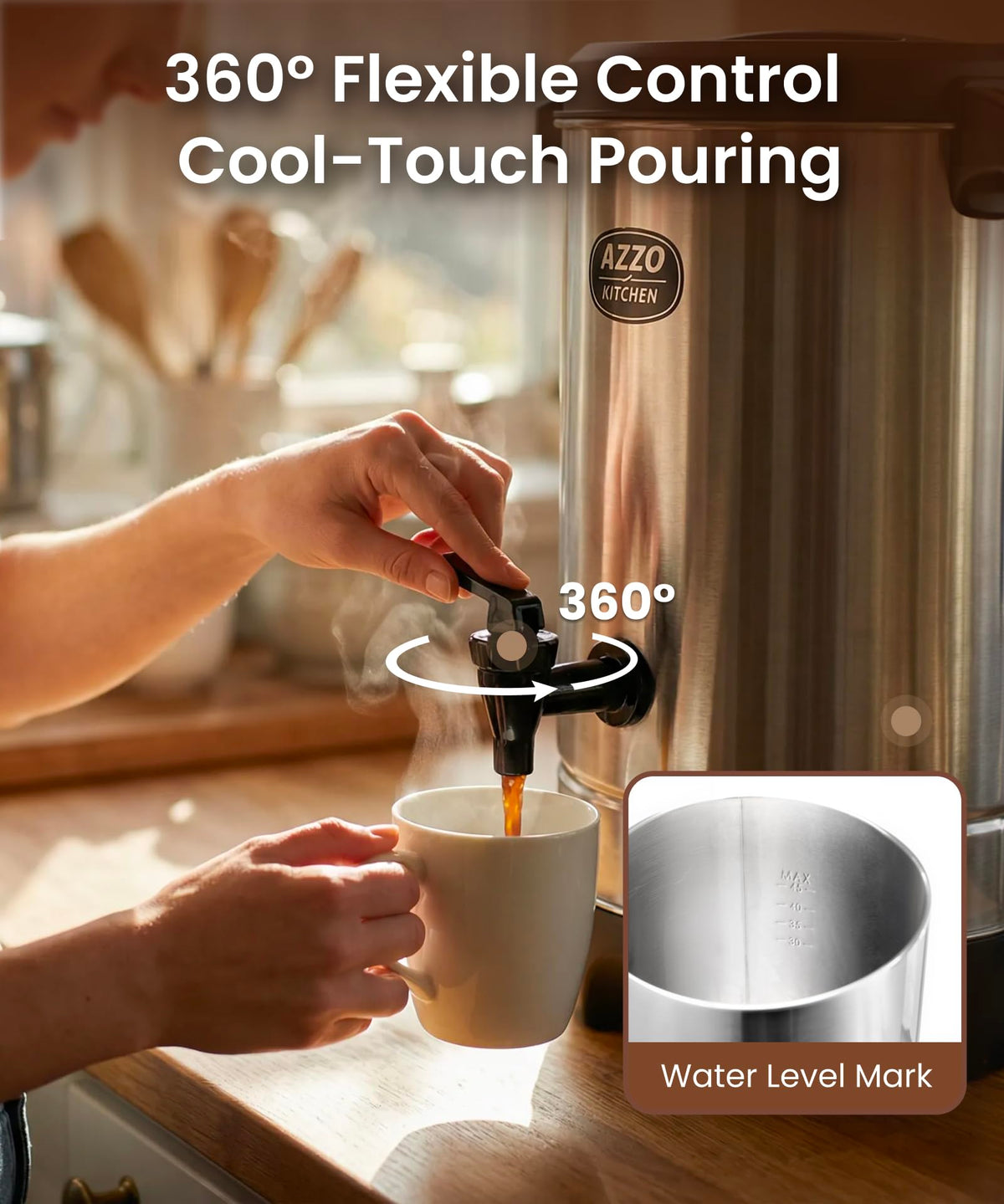 45-Cup Stainless Steel Electric Coffee Urn O21444