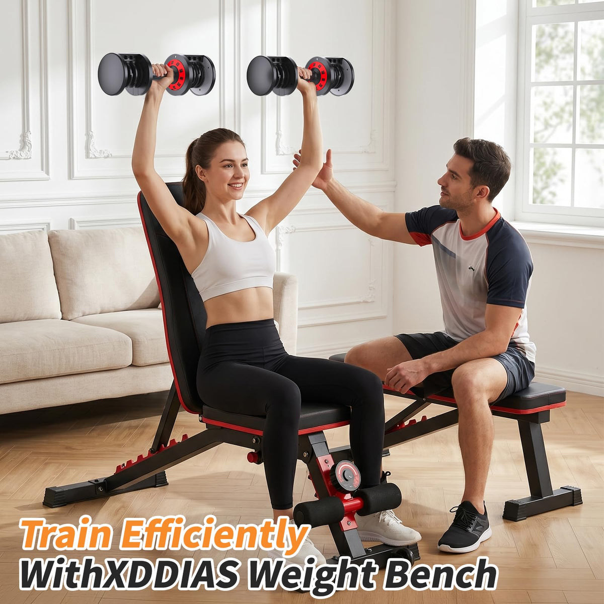 Adjustable Dumbbell Set of 2 with Storage Box D2550