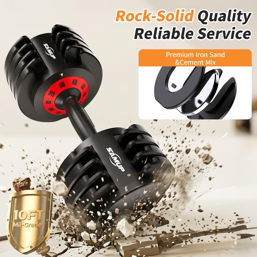 Adjustable Dumbbell Set of 2 with Storage Box D2550