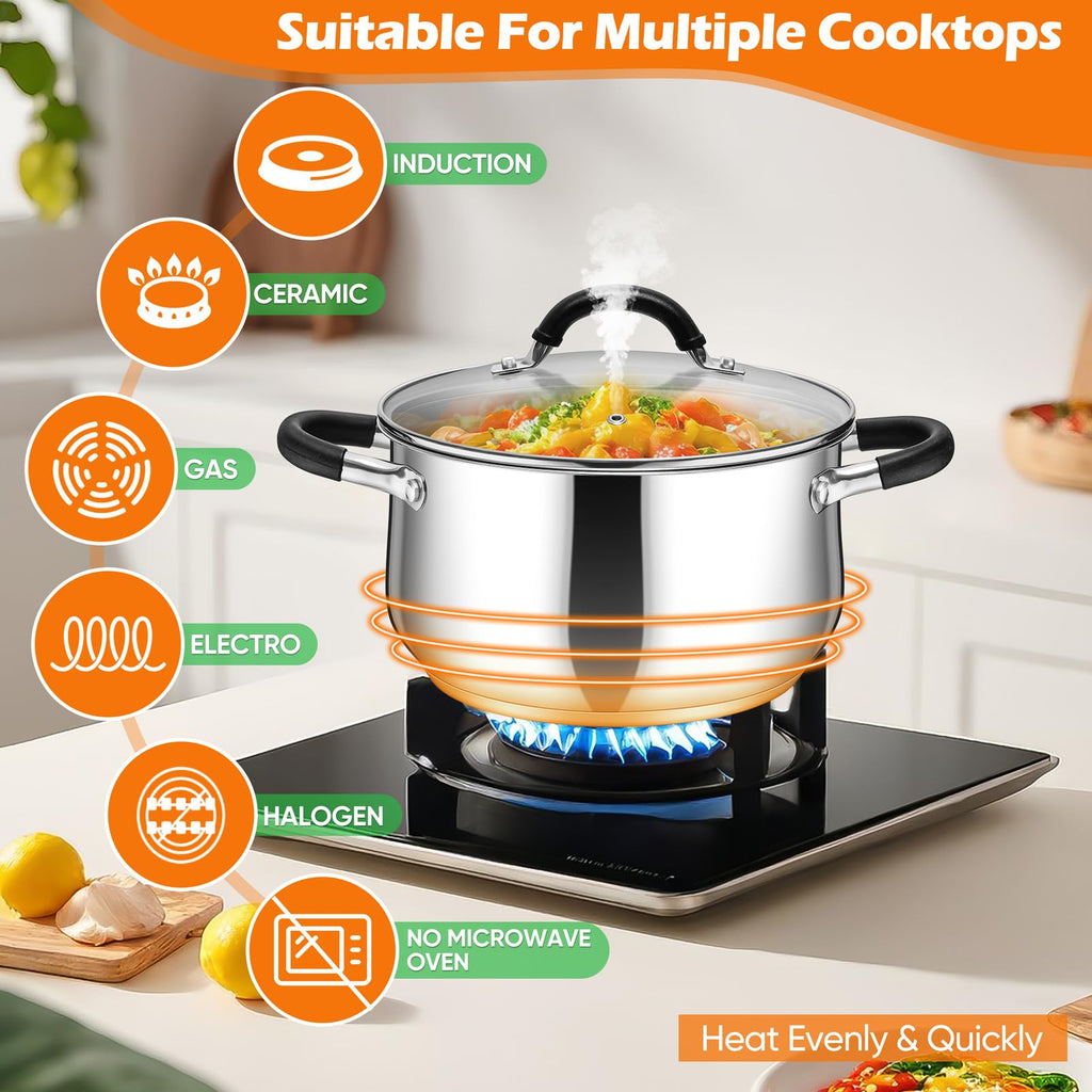 6 Quart Stainless Steel Stock Pot V676807