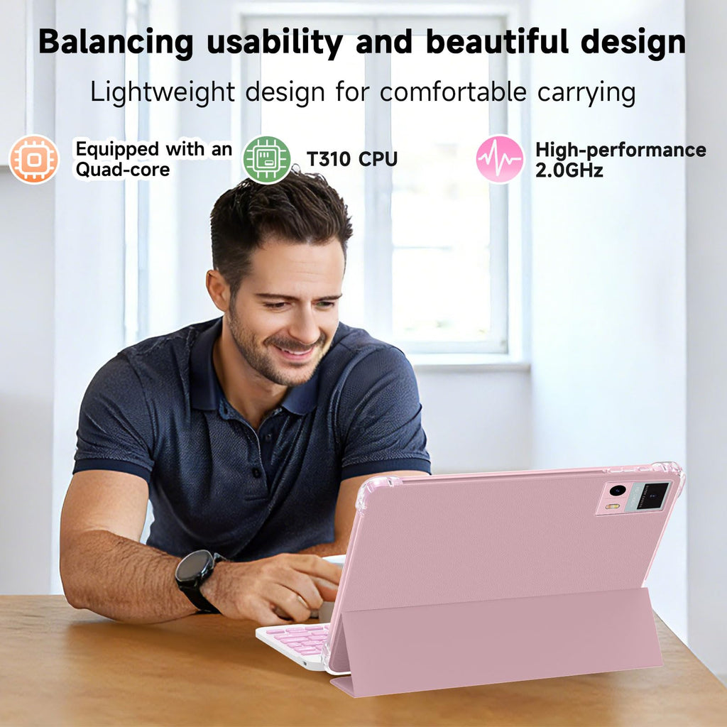 10 Inch Android Tablet with Case Pink S17634