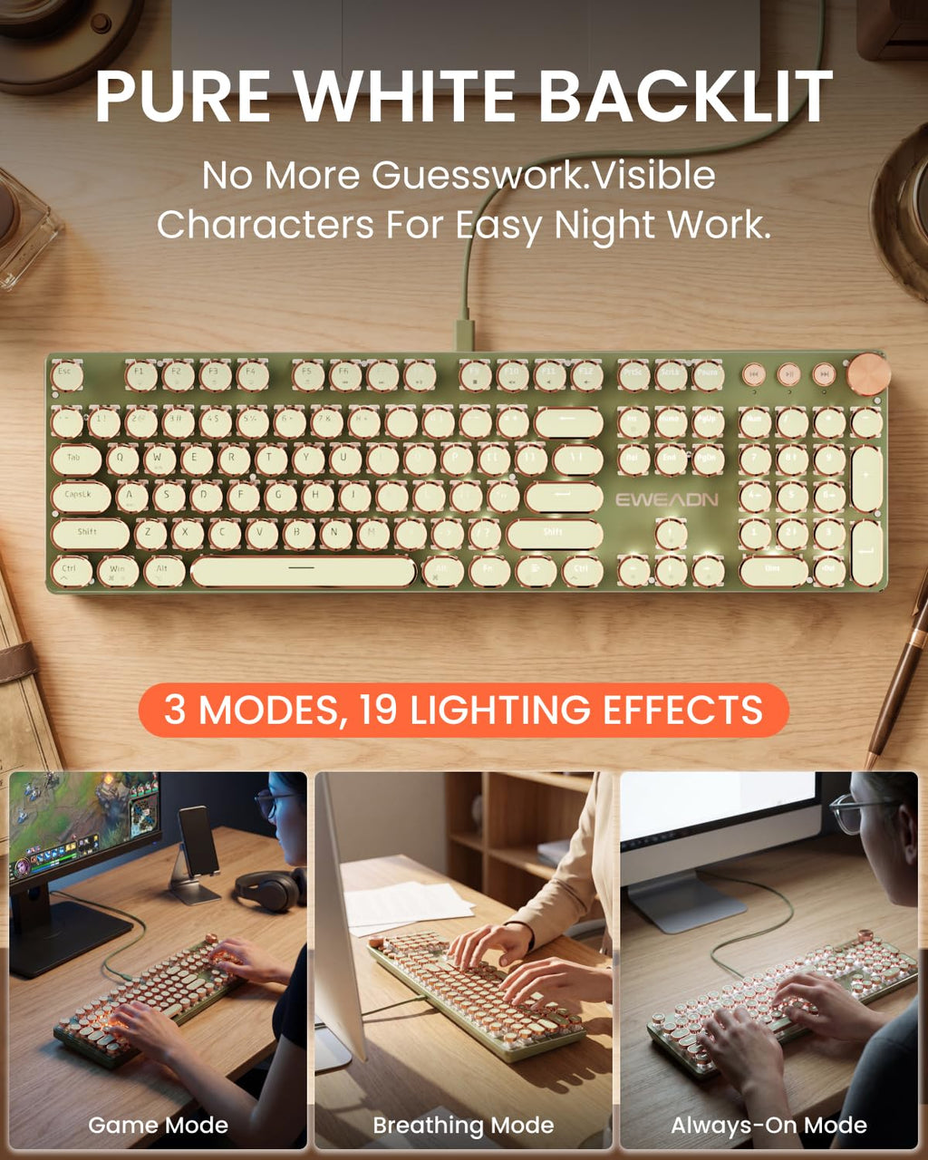Typewriter Style Mechanical Keyboard I946