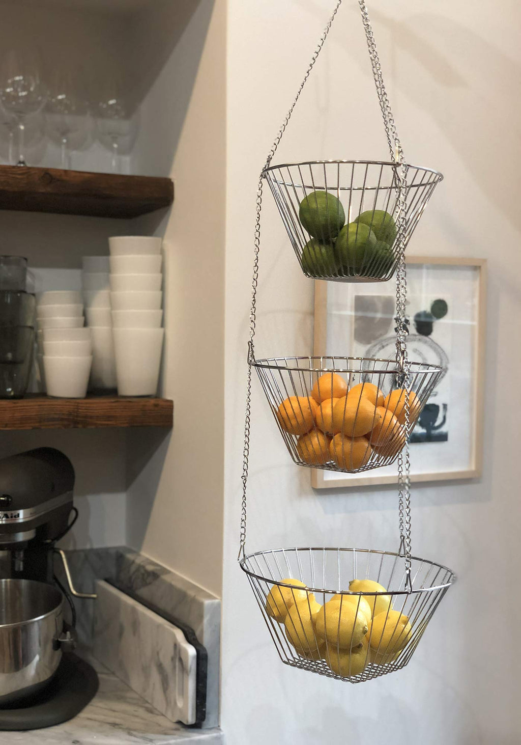 Three Tier Hanging Wire Baskets, Pack of 2 P5797
