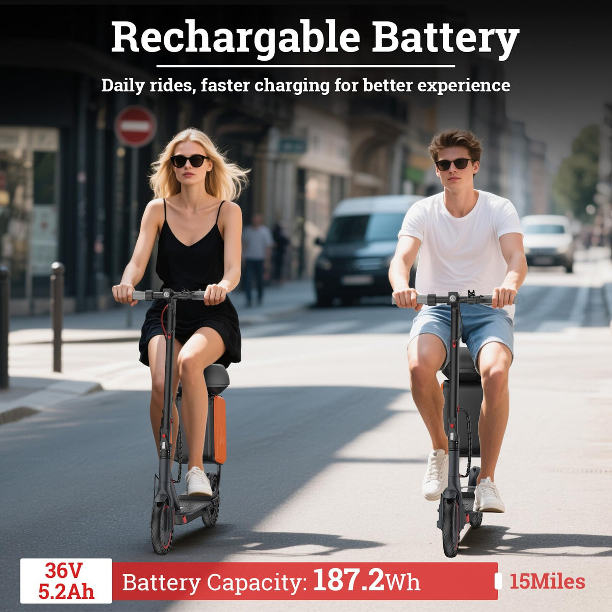 Electric Scooter with Dual Braking System I107752