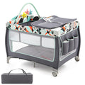 4 in 1 Portable Baby Crib Playpen with Bassinet C2126