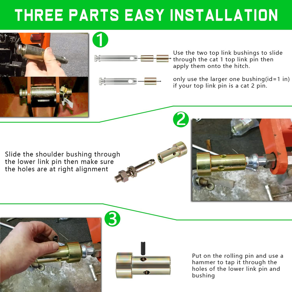 Quick Hitch Bushing Kit with Top Link Pin Q328710