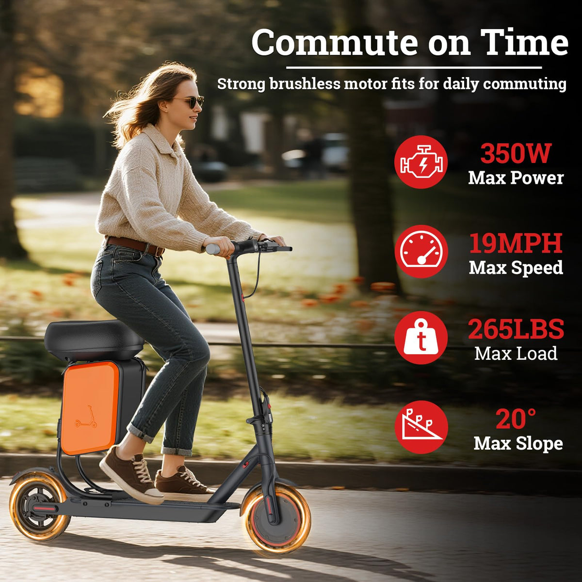 Electric Scooter with Dual Braking System I107752