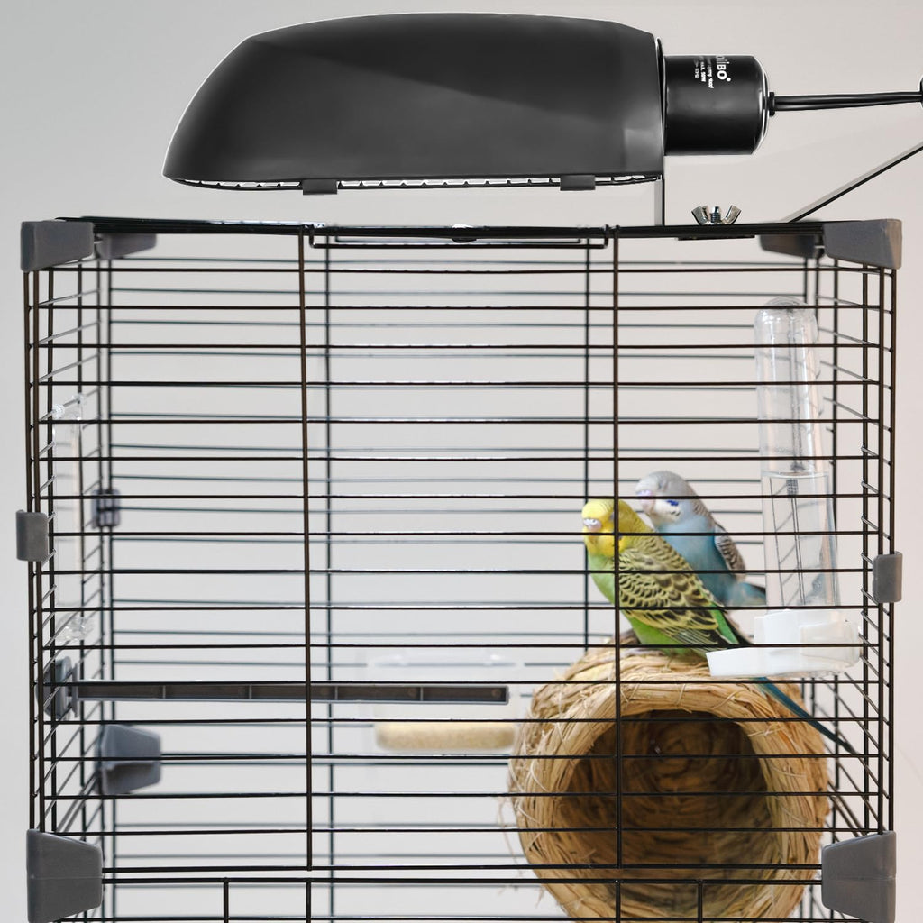 Bird Cage Light Fixture Combo Kit, 2.4% UVB UVA 20W Compact Fluorescent Bulb J454