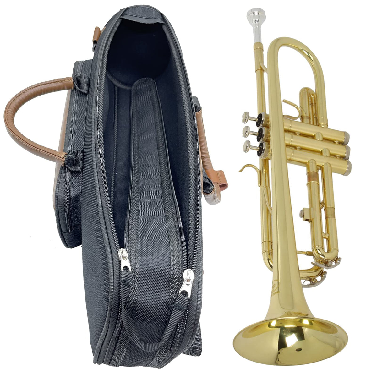 Water-resistant Oxford Cloth Trumpet Gig Bag with Shoulder Strap V5282
