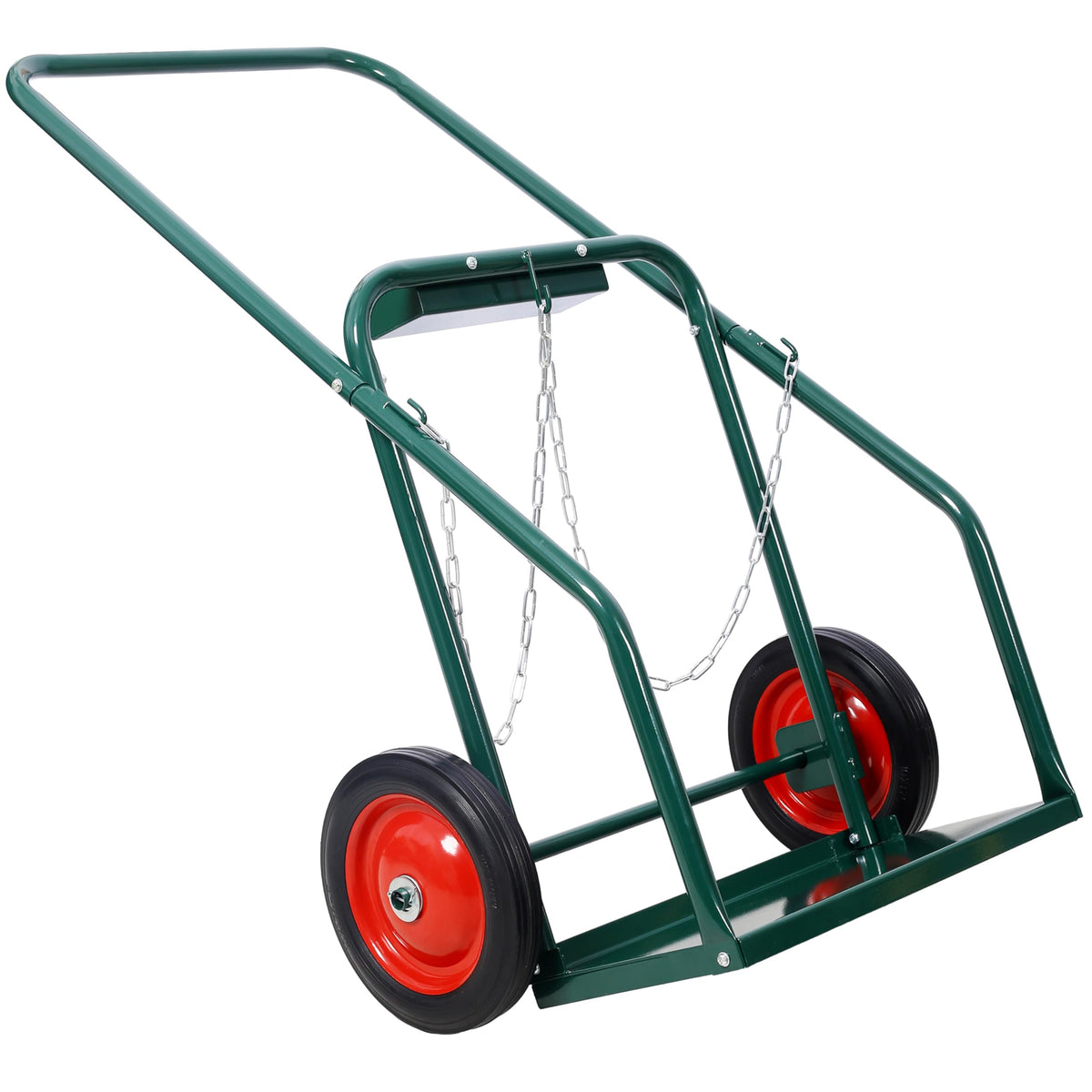 440 lb Capacity Welding Cylinder Hand Truck with 10-Inch Solid Rubber Wheels E22064
