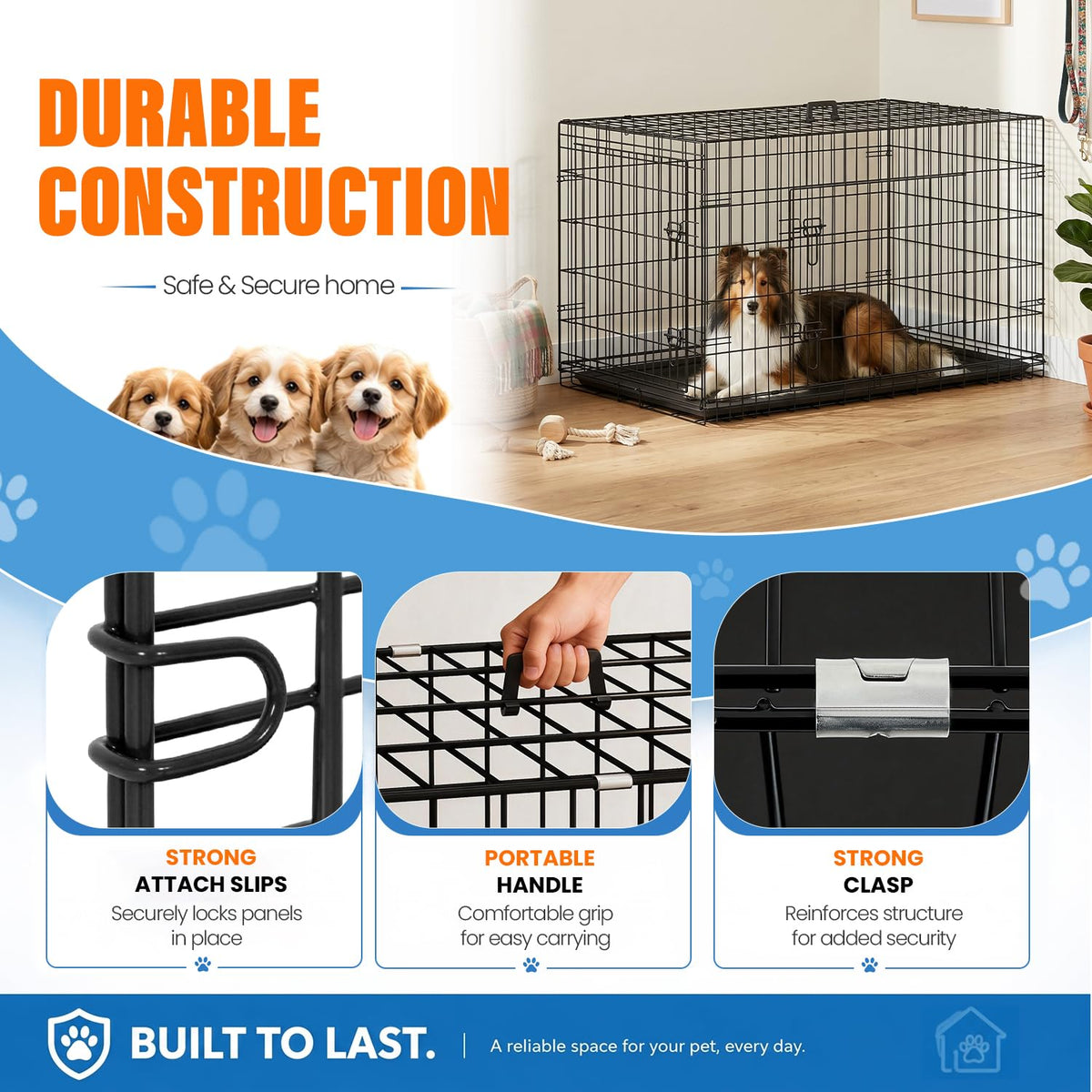48 Inch Folding Metal Dog Crate M972520