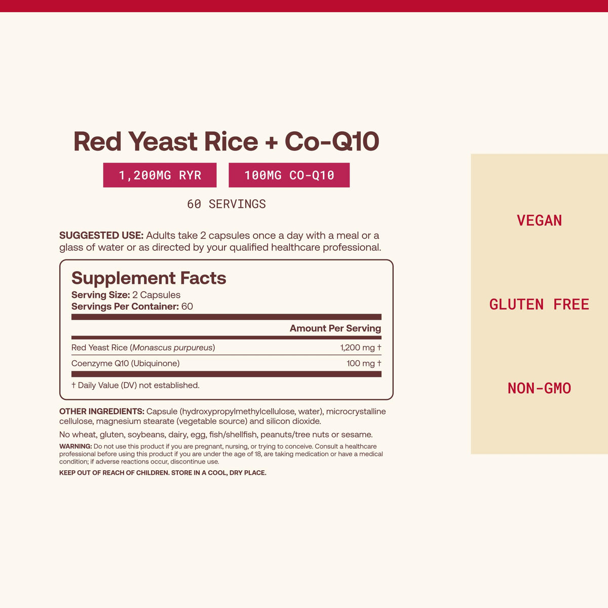 Red Yeast Rice with CoQ10 120 Capsules D894071