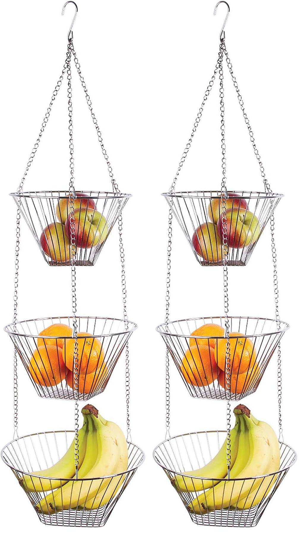 Three Tier Hanging Wire Baskets, Pack of 2 P5797