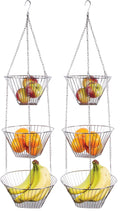 Three Tier Hanging Wire Baskets, Pack of 2 P5797
