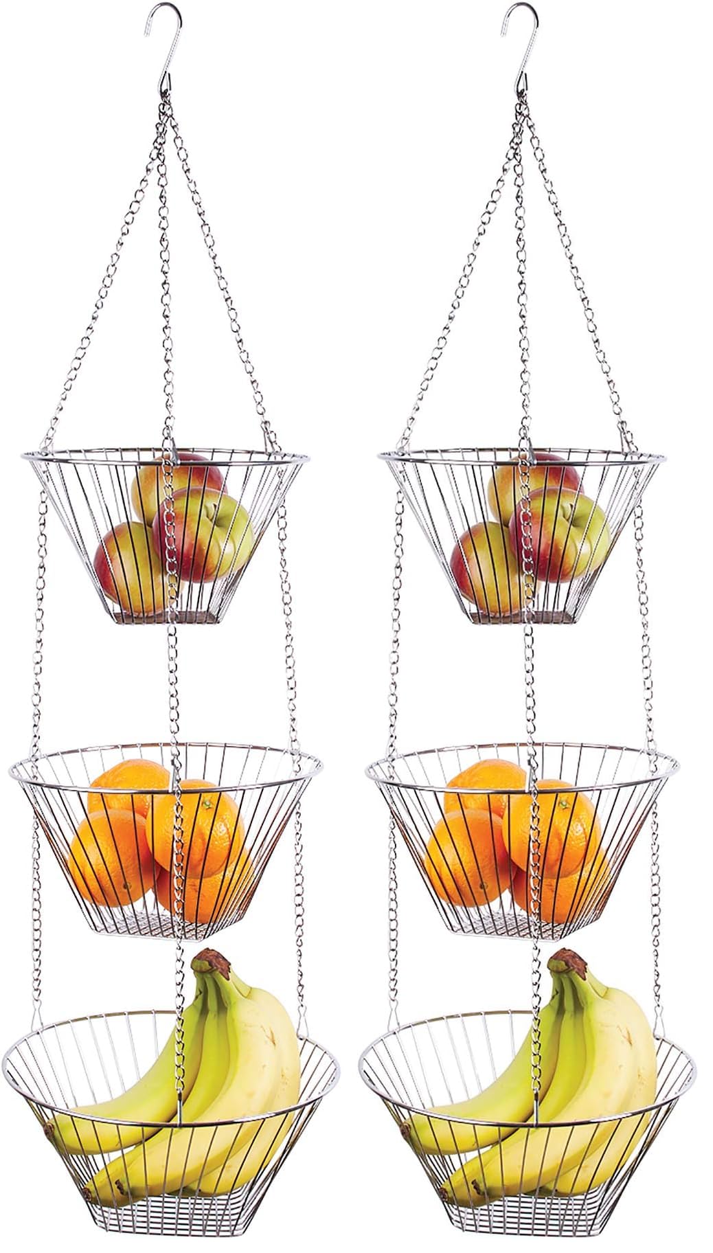 Three Tier Hanging Wire Baskets, Pack of 2 P5797