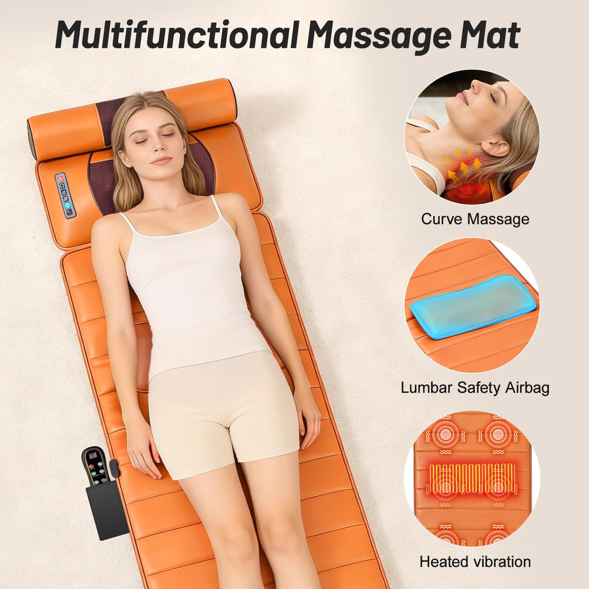 Full Body Massage Mat with Calf Vibration and Foot Massager W7686