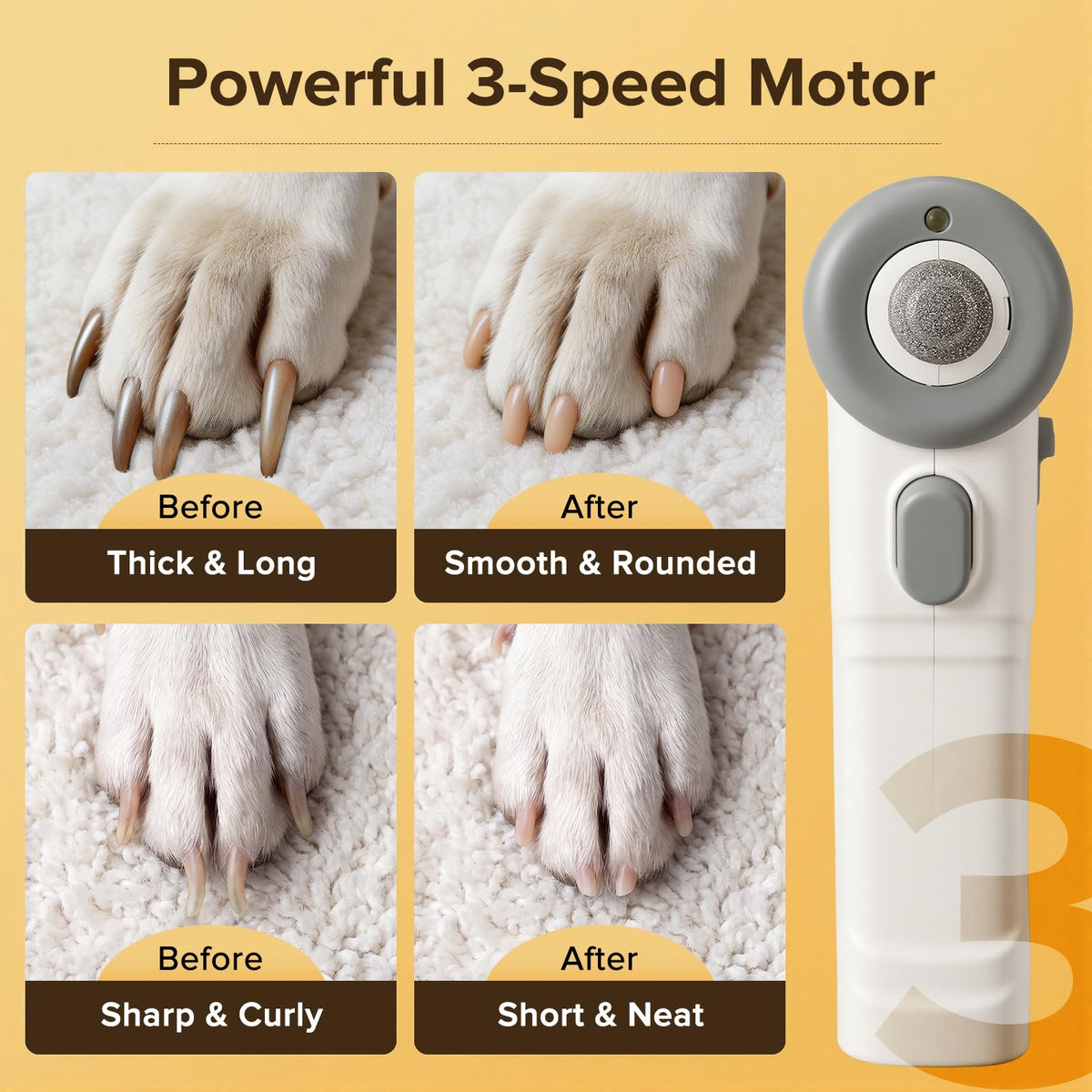 Quiet Electric Dog Nail Grinder with Guard R687
