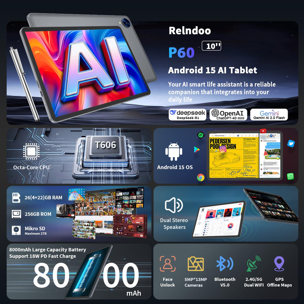 10 Inch Android Tablet with Keyboard G1089