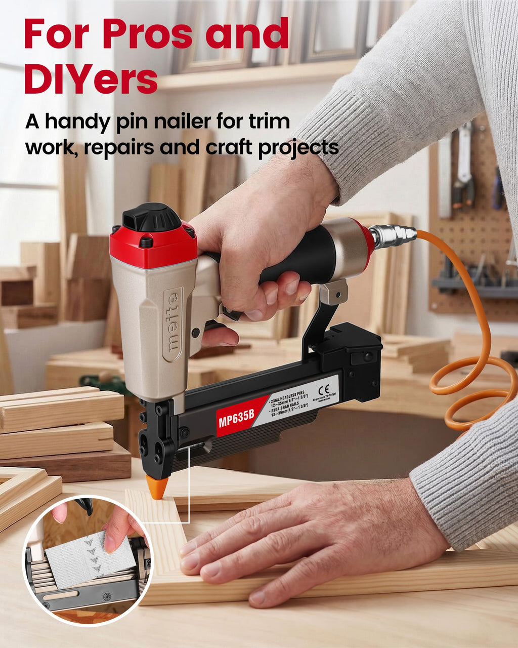 23 Gauge Pneumatic Headless Pin Nailer Z858344