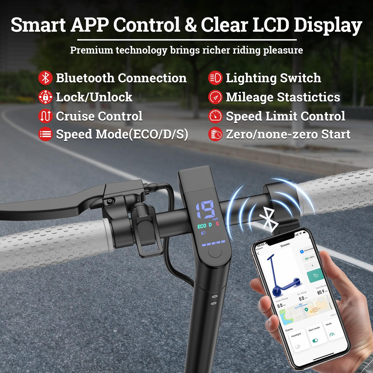 Electric Scooter with Dual Braking System I107752