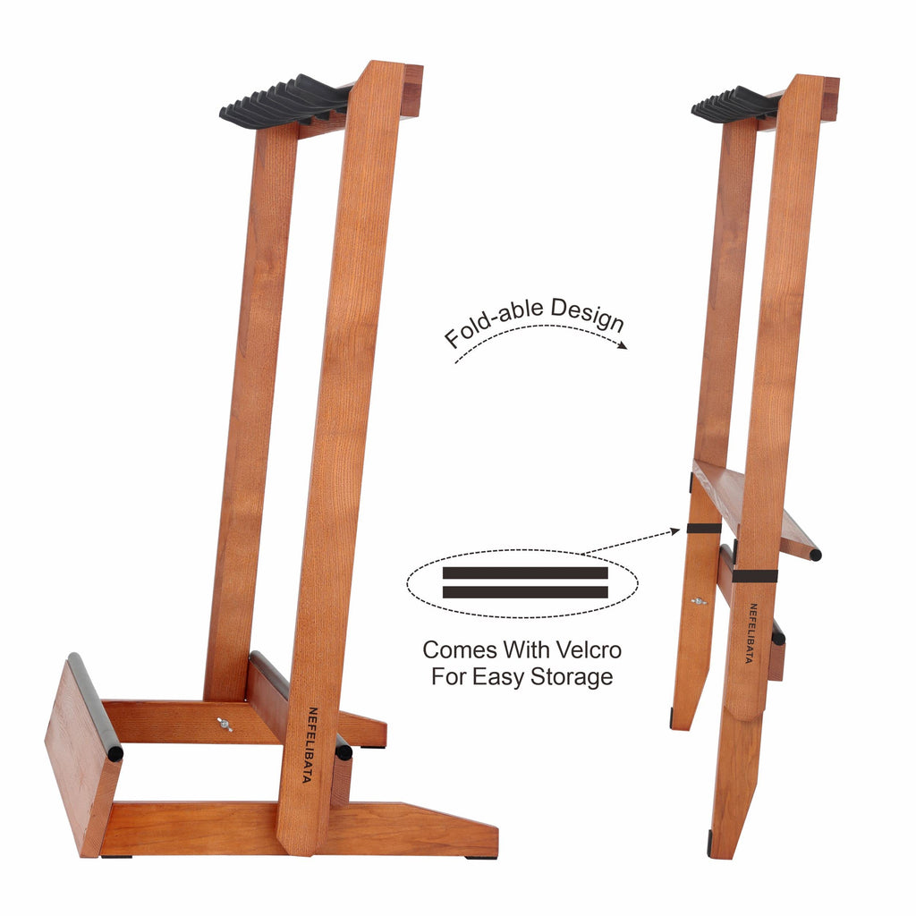 5 Holders Wooden Guitar Stand Floor Rack R7167