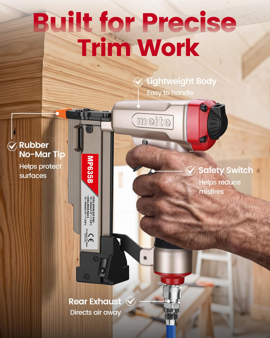 23 Gauge Pneumatic Headless Pin Nailer Z858344