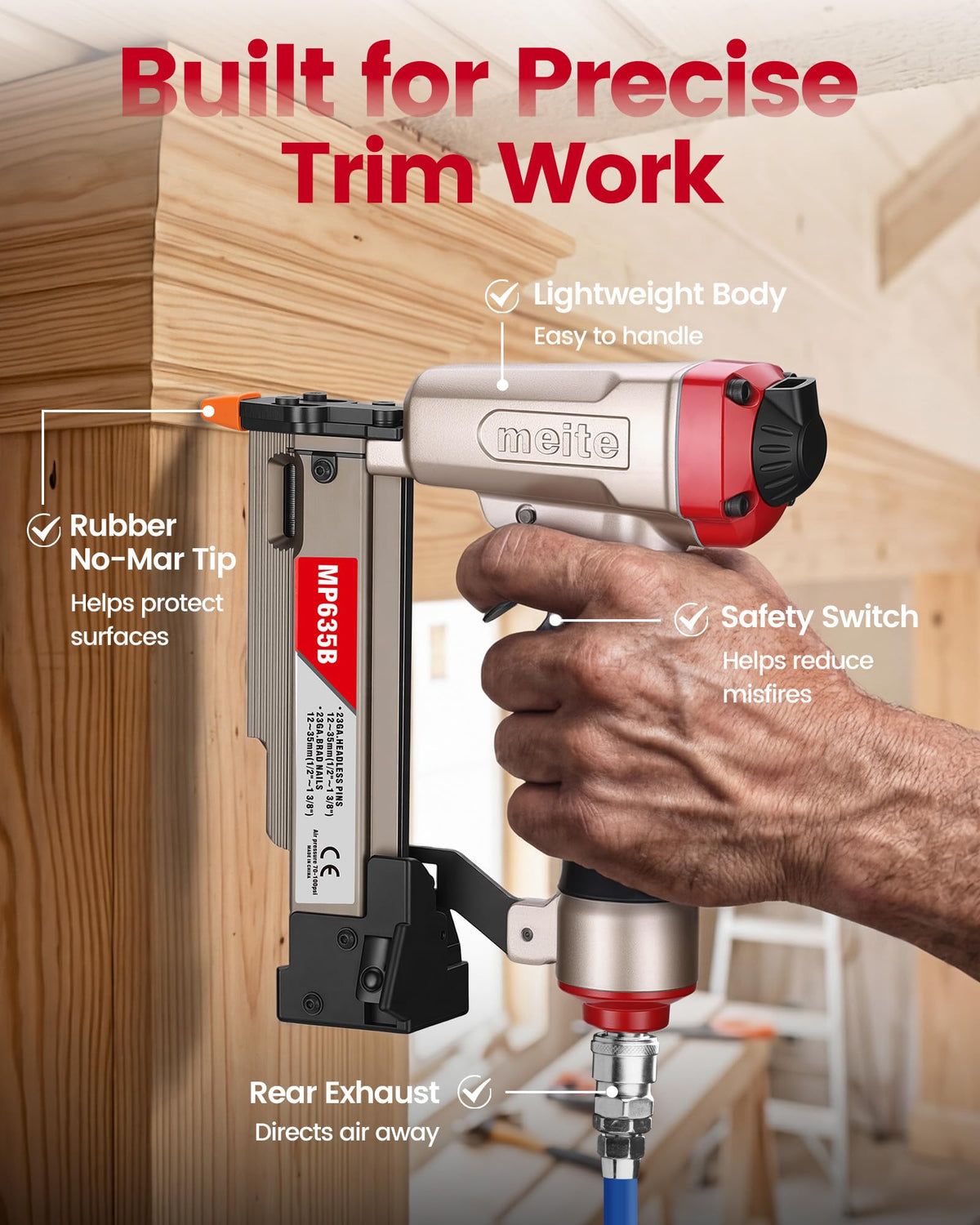 23 Gauge Pneumatic Headless Pin Nailer Z858344