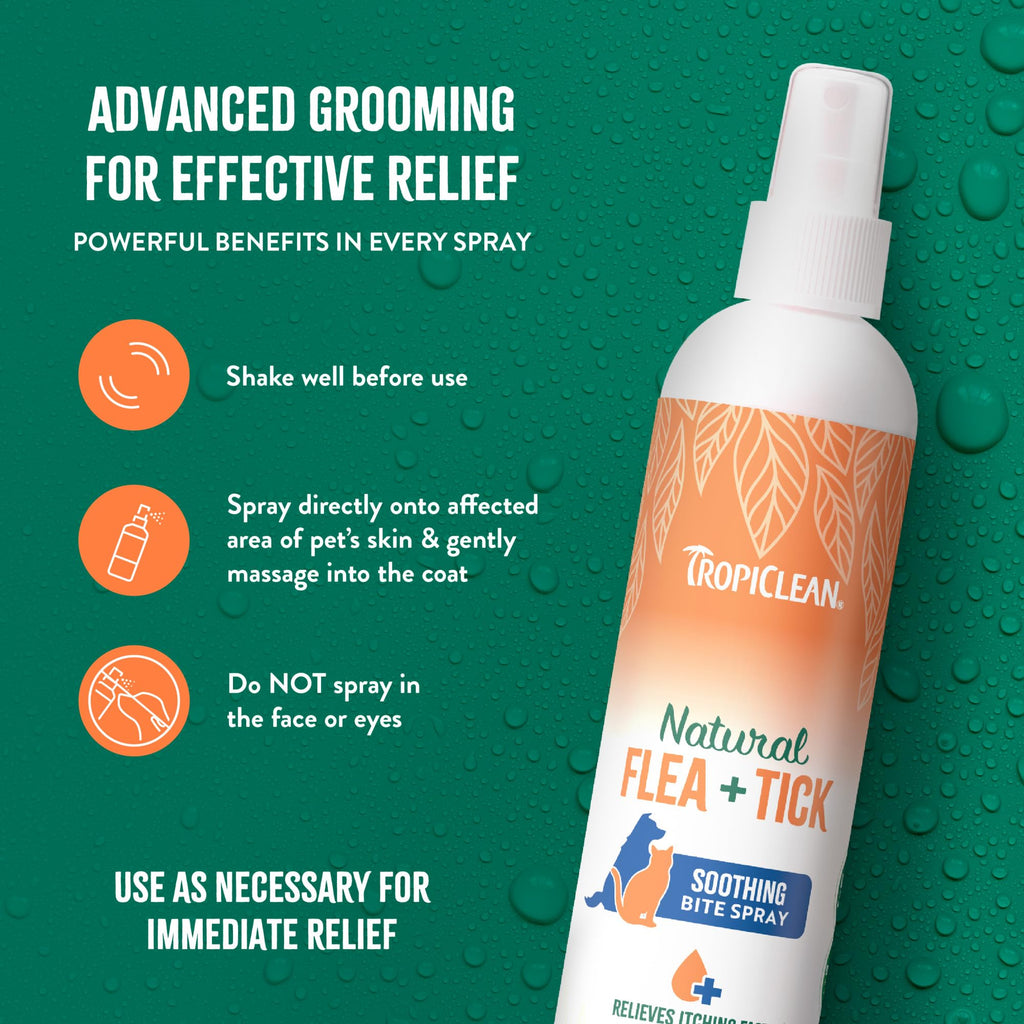 Flea and Tick Bite Relief Treatment Spray for Dogs & Cats, 8oz T1982