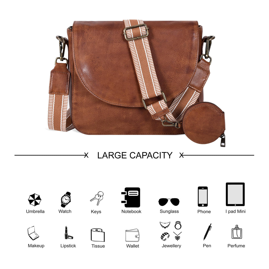 Genuine Leather Crossbody Bag K8755