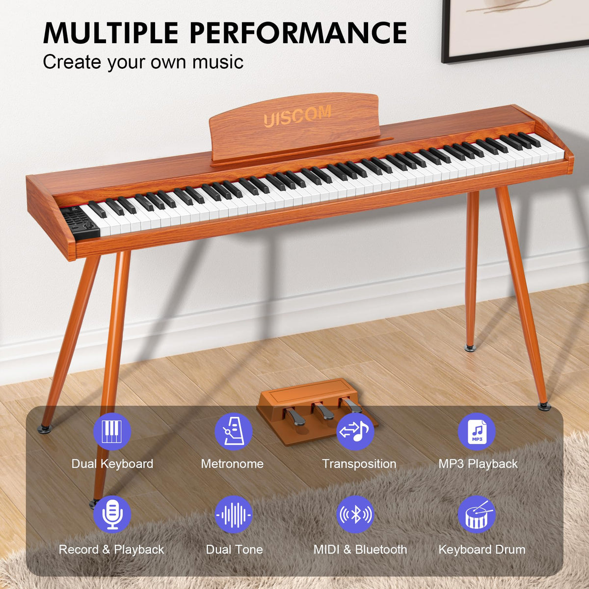 88 Key Semi-Weighted Digital Piano Keyboard L781