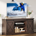 Farmhouse TV Stand with Sliding Barn Doors for 65 Inch TV T844