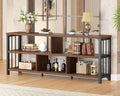 63” Long Low Open Wood Bookshelf E668600
