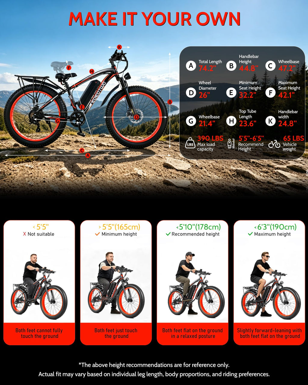 26" Fat Tire Electric Bike U592891