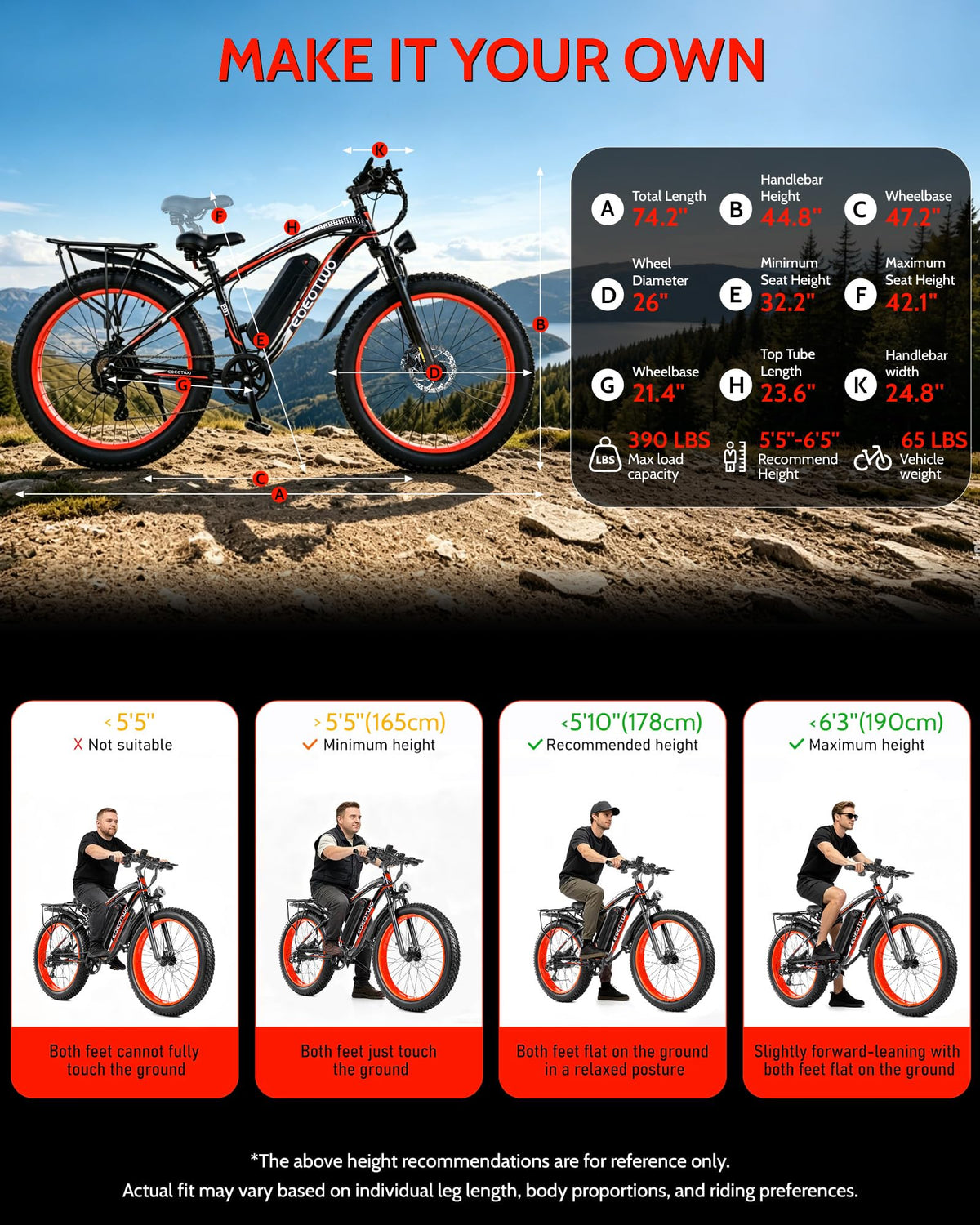 26" Fat Tire Electric Bike U592891