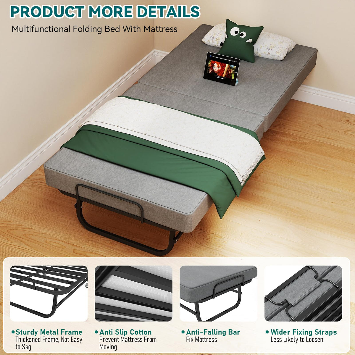 Folding Bed 75" x 31" V268974