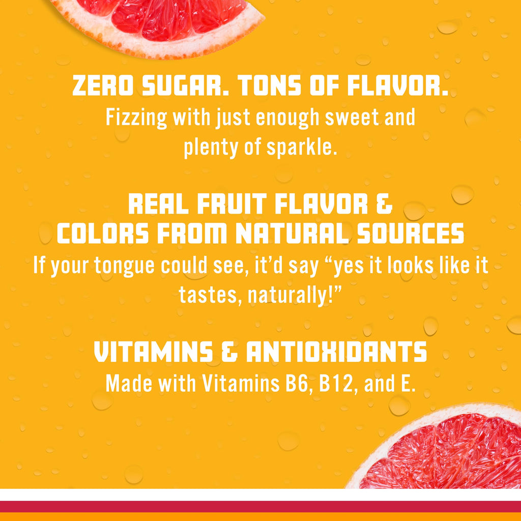 Pink Grapefruit Sparkling Water 17 fl oz Bottles Pack of 12 T75954