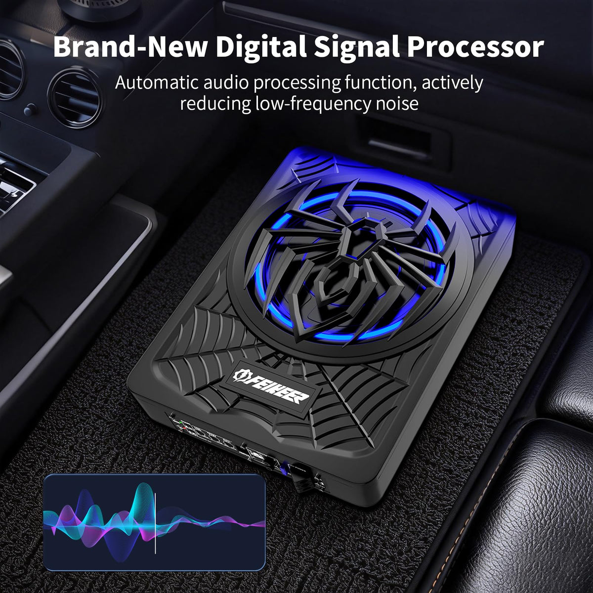 1200W Slim Underseat Subwoofer and Amp Package G7089