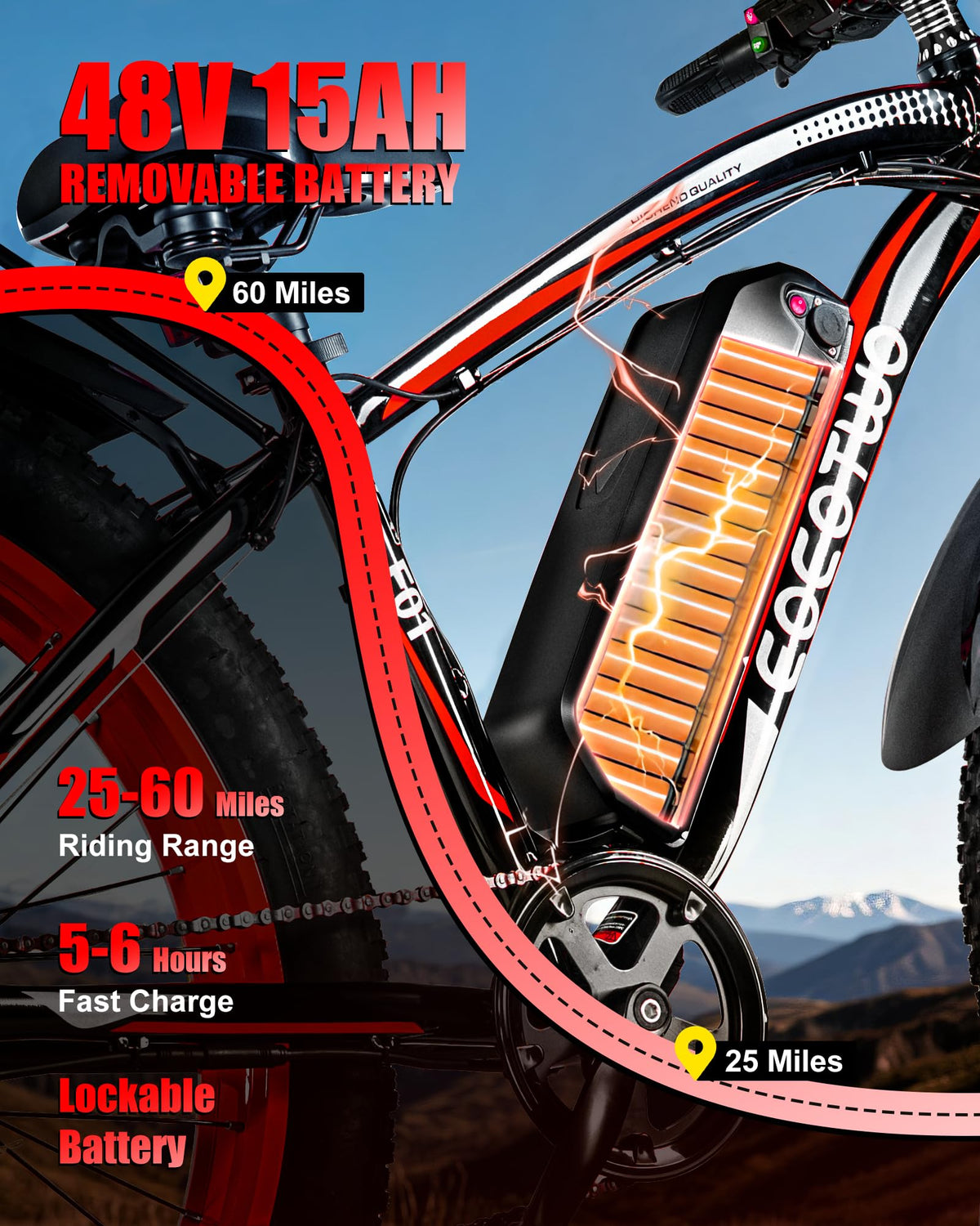 26" Fat Tire Electric Bike U592891