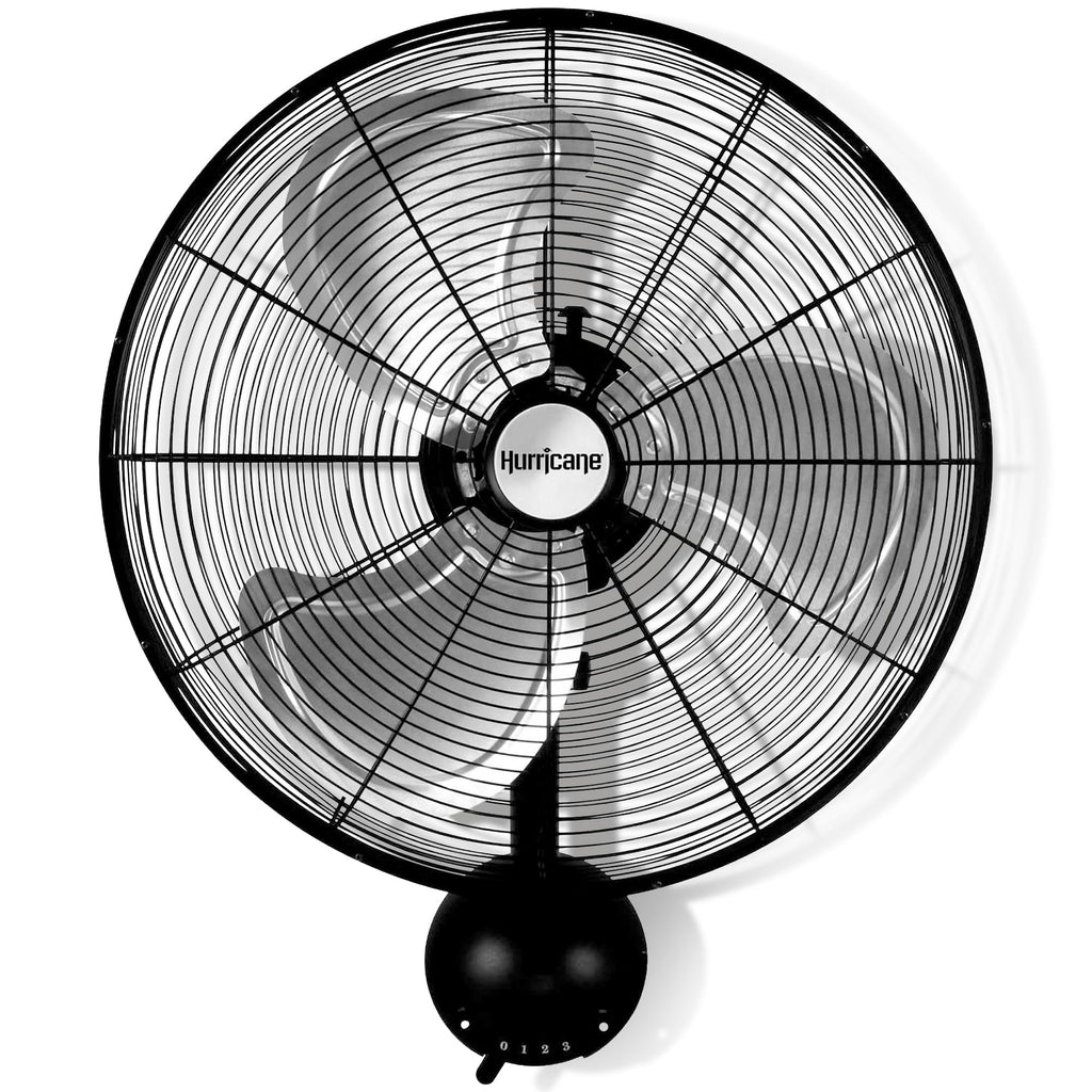 Black 20in 3 Speed Oscillating Wall Fan K911