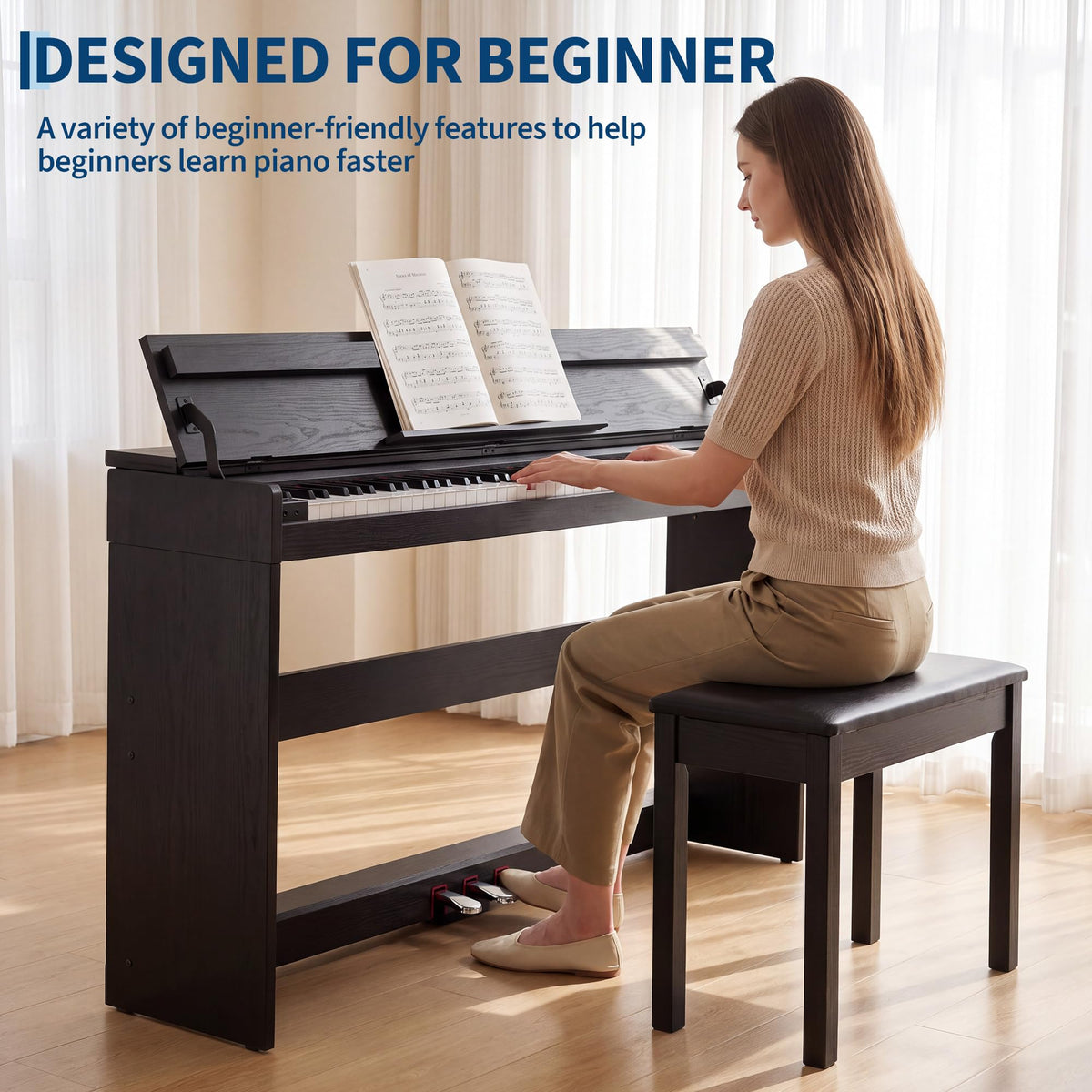 88-Key Weighted Hammer-action Digital Piano O4371