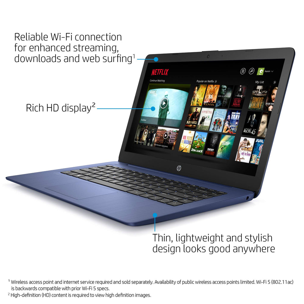 14-inch Laptop, Intel Celeron N4000, 4 GB RAM, 32 GB eMMC, Royal Blue W242