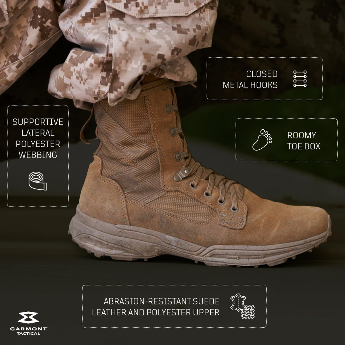 Suede Combat Boots P23693