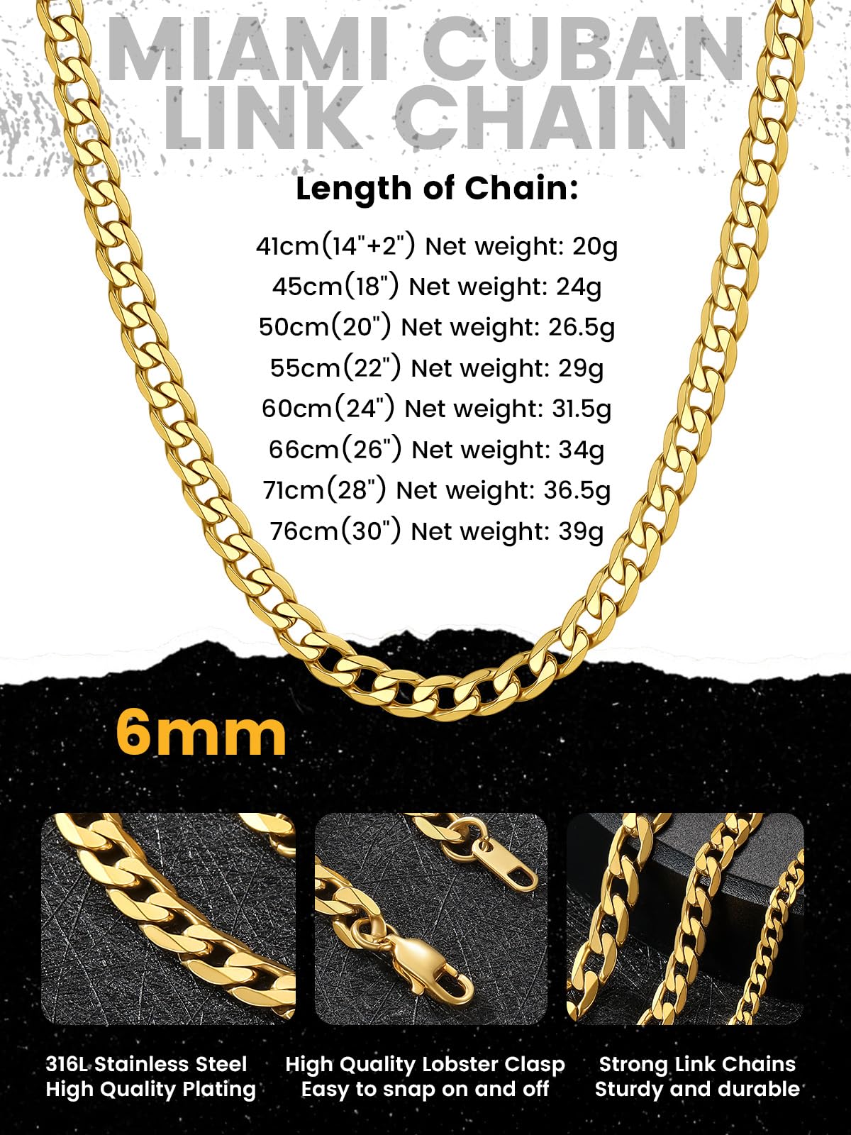 Stainless Steel Figaro Chain Necklace P78333
