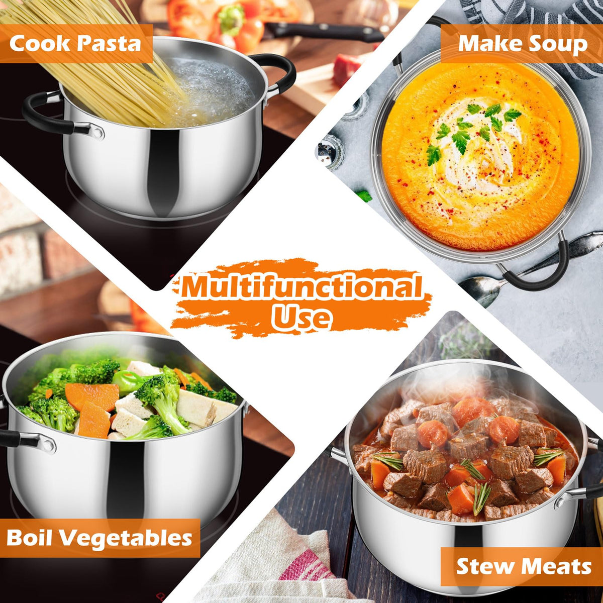 6 Quart Stainless Steel Stock Pot V676807