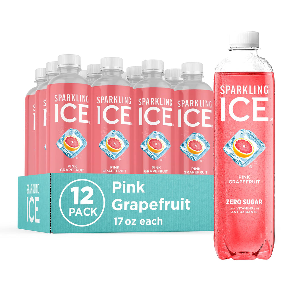 Pink Grapefruit Sparkling Water 17 fl oz Bottles Pack of 12 T75954